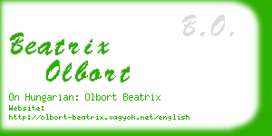 beatrix olbort business card